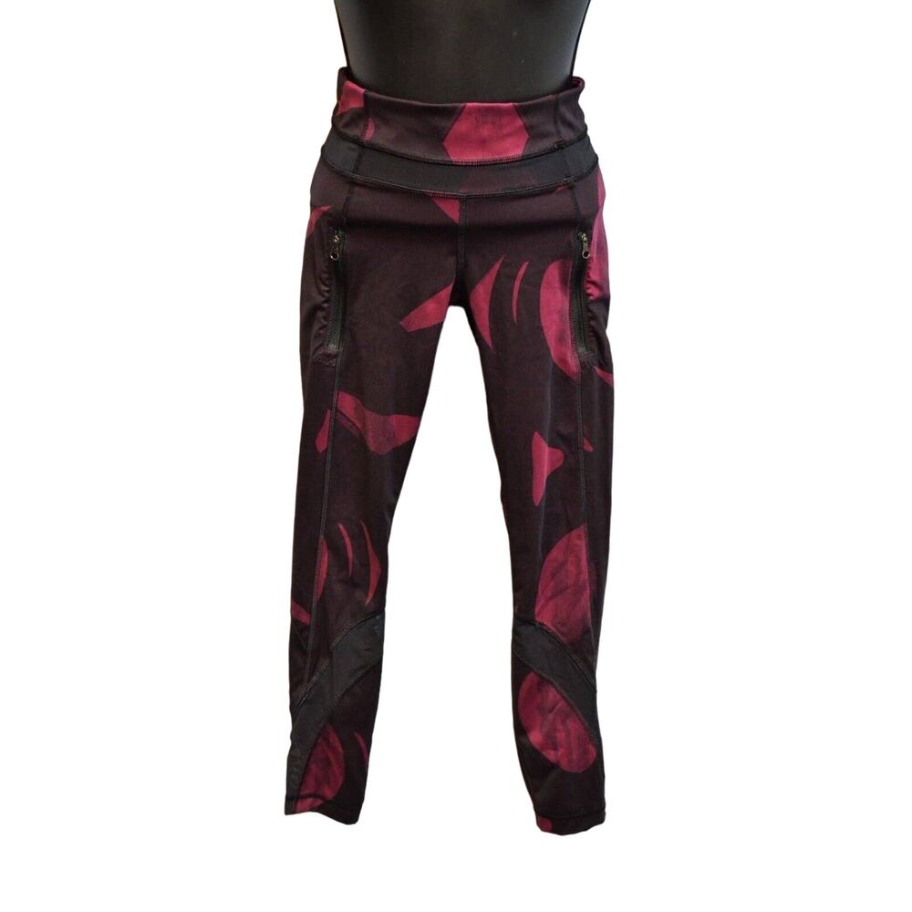A5 Auth LULULEMON Inspire Tight II Burgundy Hidden Pockets Yoga Pants Sz 2